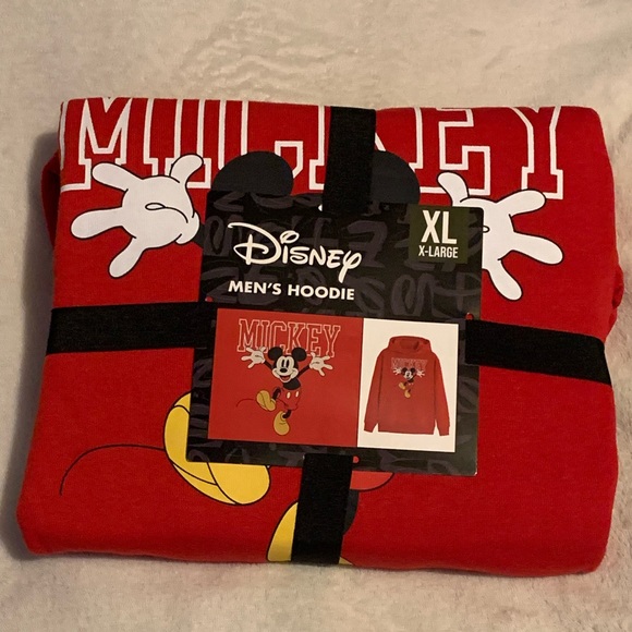 Walt Disney Mickey Mouse Red XL Hooded Sweatshirt - Picture 1 of 3